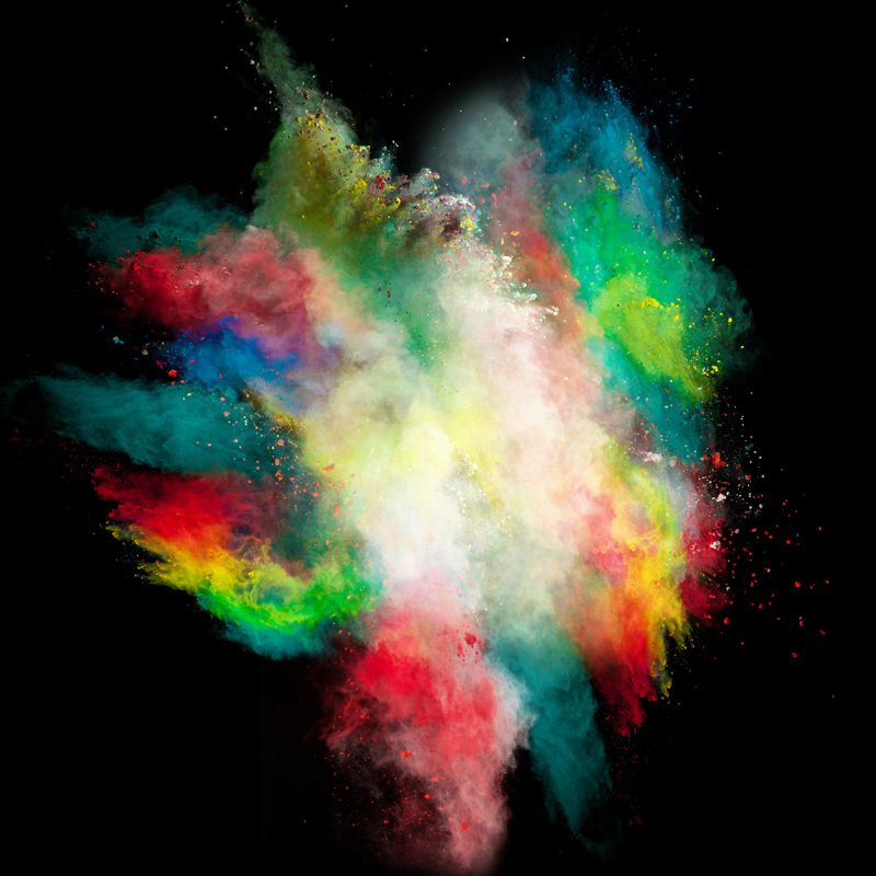 Waterproof Rainbow Explosion Wall Mural Modern Non-Woven Wall Covering, Personalized Size