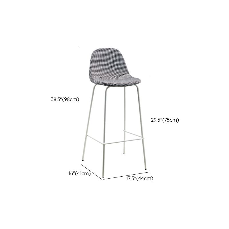 Black Metal Base Bar and Counter Stool Industrial Style Indoor Stool