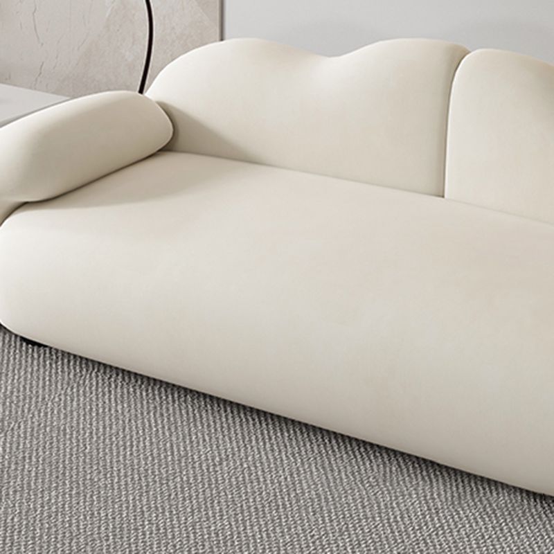 Scandinavian Seating White Cushions Rolled Arm Living Room Settee