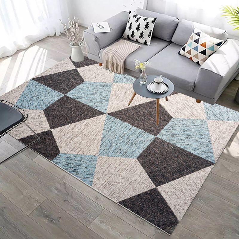 Modern Indoor Rug Graphic Carpet Anti-Slip Backing Rug for Living Room, Home Decoration