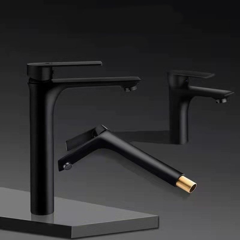 Modern Style Vessel Sink Faucet Lever Handle Copper Low Arc Vessel Faucet