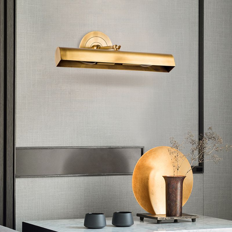 Brass Finish 2-Light Modernism Bathroom Vanity Light LED Bath Bar