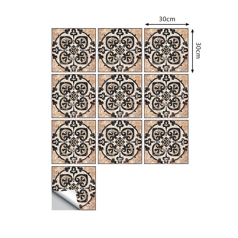 Ace of Hearts Tile Wallpaper Panel 10 Pieces Vintage PVC Wall Covering, Pick Up Sticks