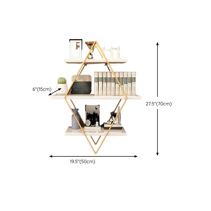 Modern Metal Shelf Bookcase Wall Mounted Book Shelf for Living Room