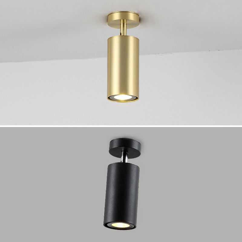 Lámpara de techo de riel cilíndrico Simple y moderna, luz de montaje empotrado de aluminio
