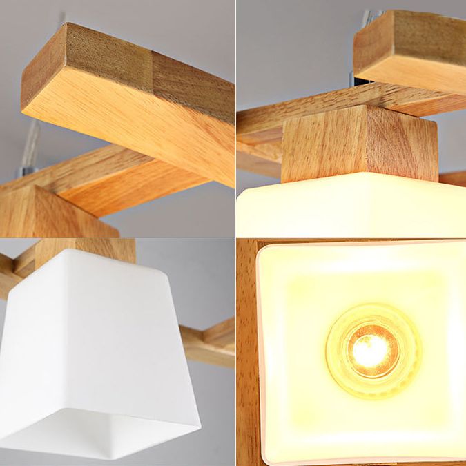 Drei Kopfdecke Kronleuchter nordisch modernes Glas Esszimmer Anhänger Licht