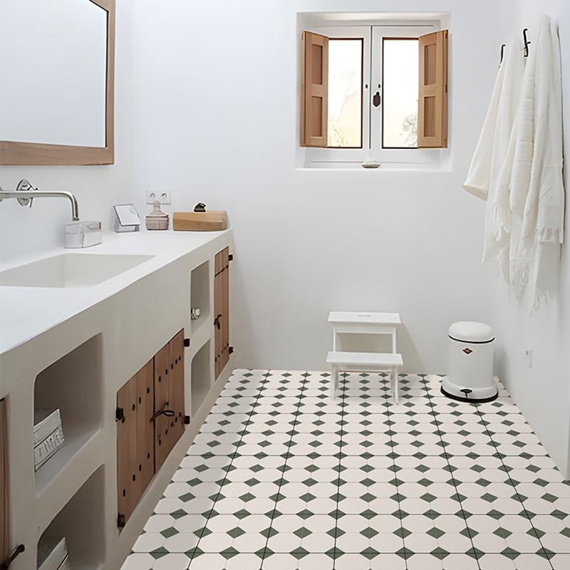 Square Peel & Stick Tile With Pattern Water Resistant Tile for Backsplash Wall