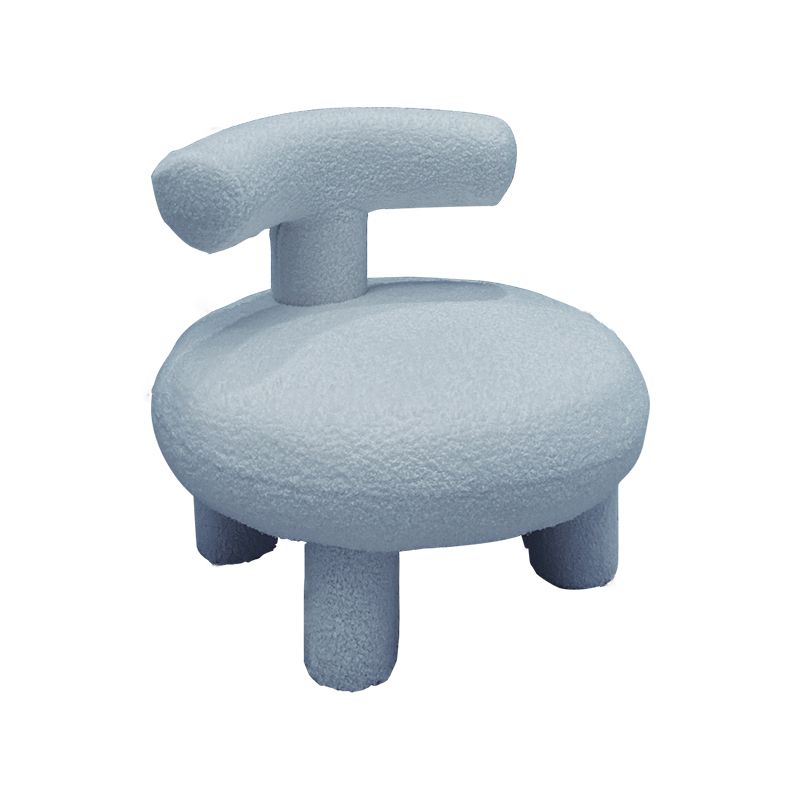 Wool Chair Armless Parsons Chair Fixed Back Chair for Living Room