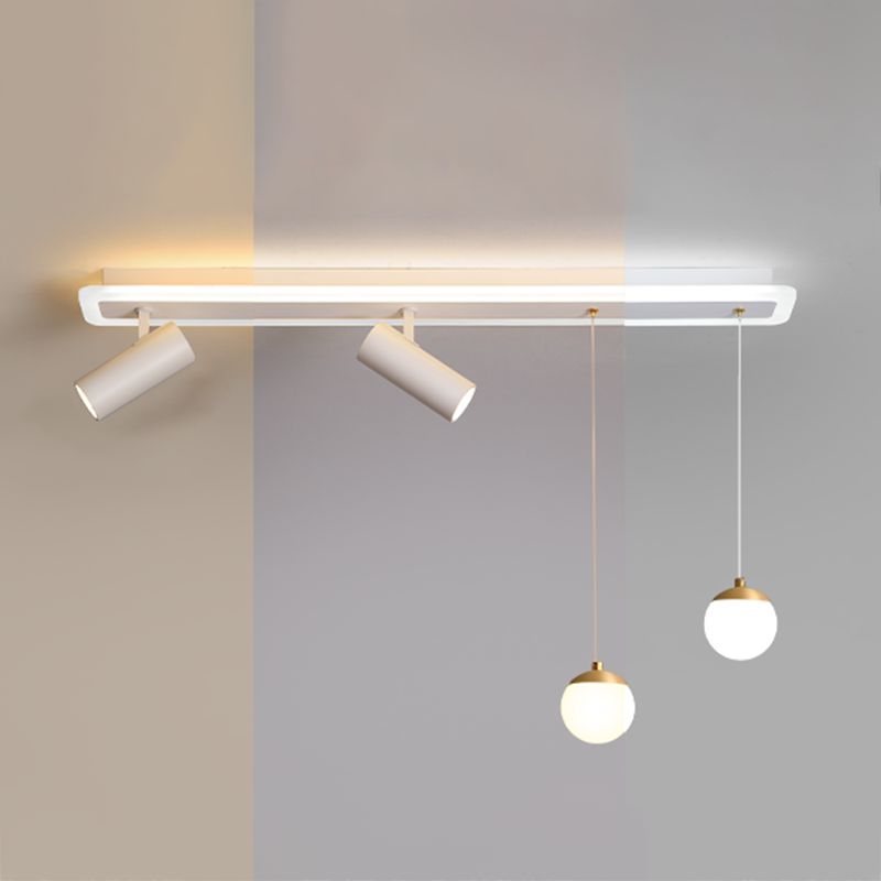 Zylindrische Form LED -Schiene Deckenlampe moderne Eisenspülhalterung für Esszimmer