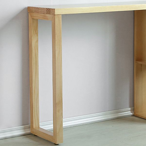 Double Pedestal Bar Table Set 2/3 Pcs Solid Wood Bar Table and Backless Stools