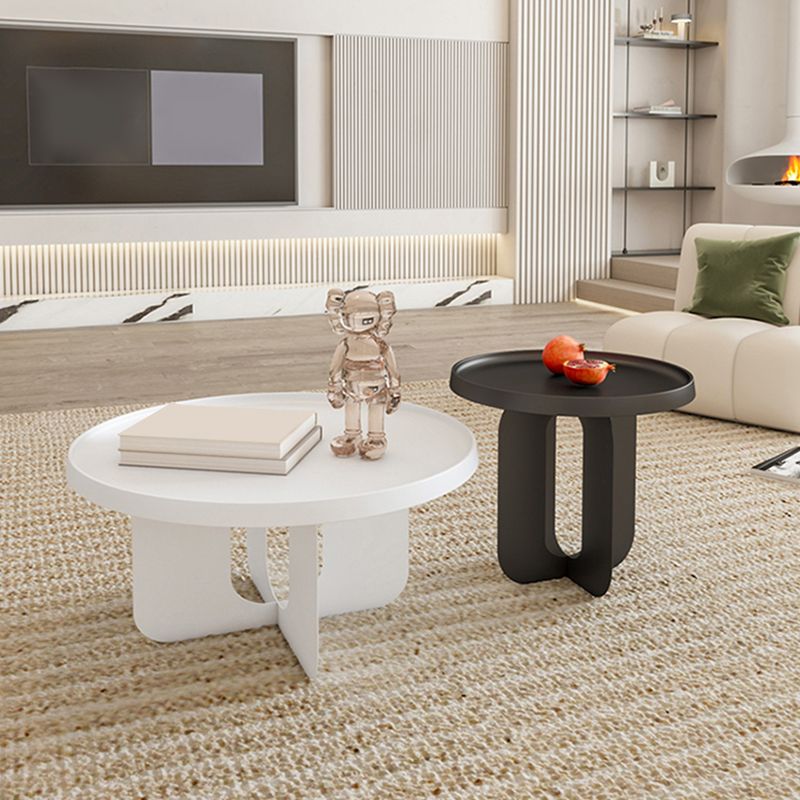 Abstract Coffee Table Modern Metal Tray Top Coffee Cocktail Table