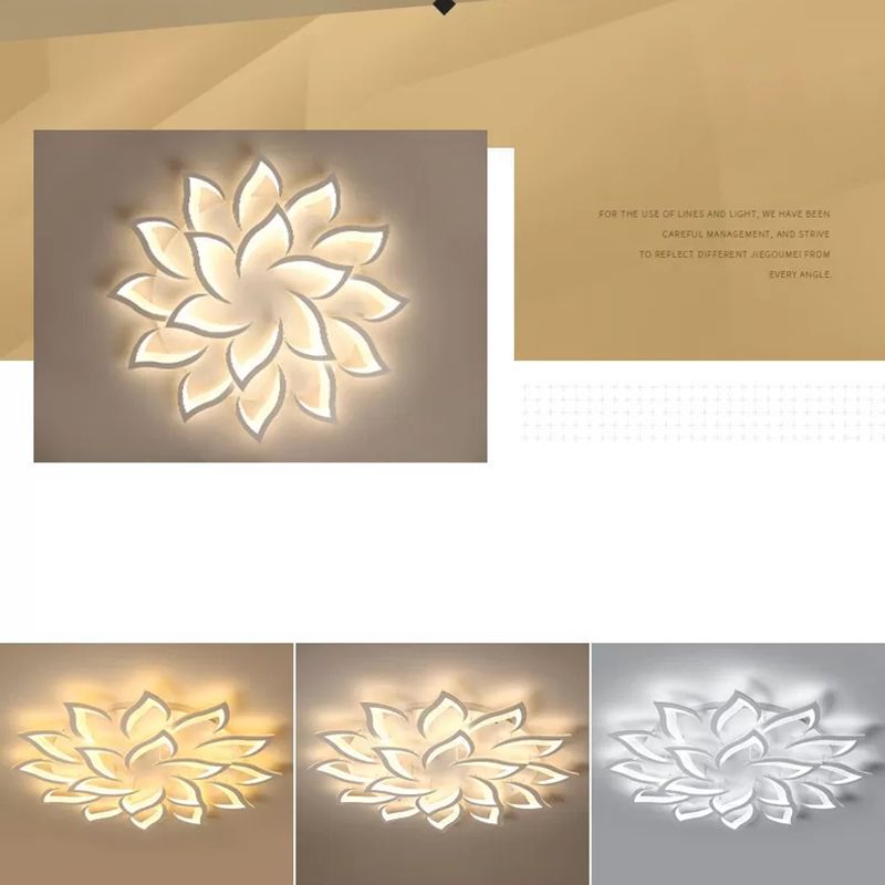 Bloemverzonken plafondlamp Modern acryl LED Wit inbouw plafondarmatuur