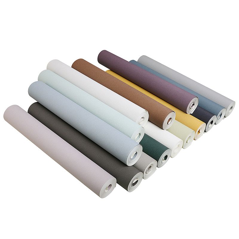 Multicolored Plain Wallpaper Roll Non-Pasted Modern Style Living Room Wall Covering