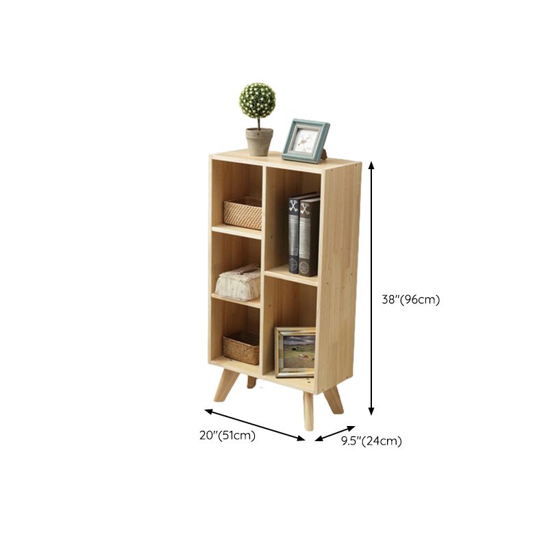 Scandinavian Shelf Bookcase Standard Book Shelf with Rectangular Shelves