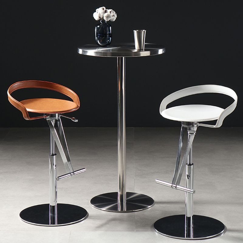 Modern Adjustable Bar Stool Leather Backrest Bar Stools for Dining Room