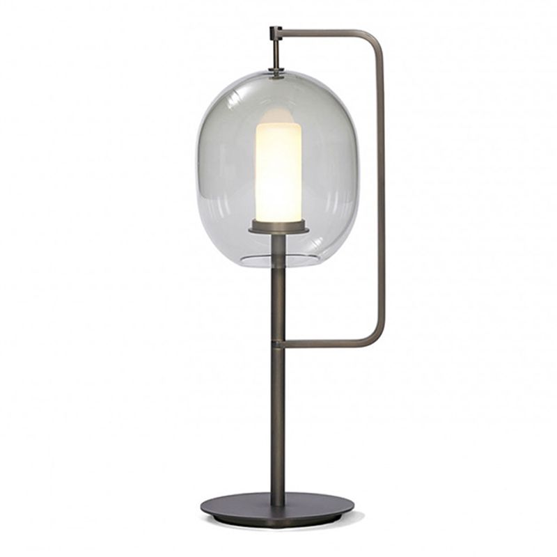 Lampada da tavolo a cupola in stile contemporaneo 1 luce da tavolo leggera
