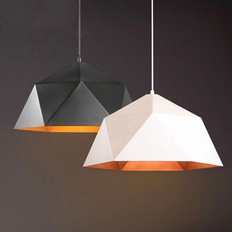 Geometrisch geformte kreative Metallhänge hängendes Licht Single Birne Moderner Stil Einfachheit Licht Beleuchtung Anhänger