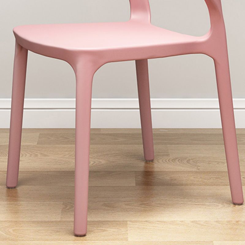 Modern Plastic Chair Open Back Indoor Dining Arm Chair for Dinning Room