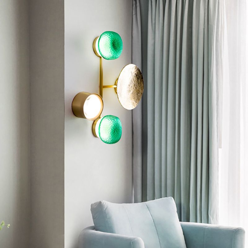 Minimalist Orbit Wall Sconce Lamp 10"/12.5"/17" Wide Metallic Wall Light Fixture in Brass, White Light