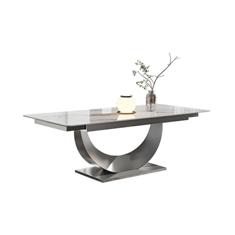 Designer Style 1/4/5/7 Pieces Dining Set Sintered Stone Table with Leather Chairs