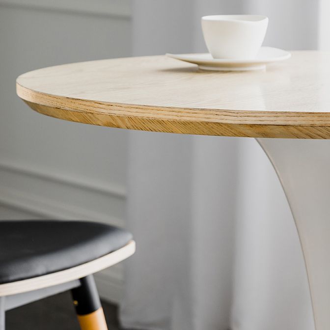 Mesa de comedor de estilo moderno Mesa de comedor de madera redonda con base de tulipán para uso en el hogar