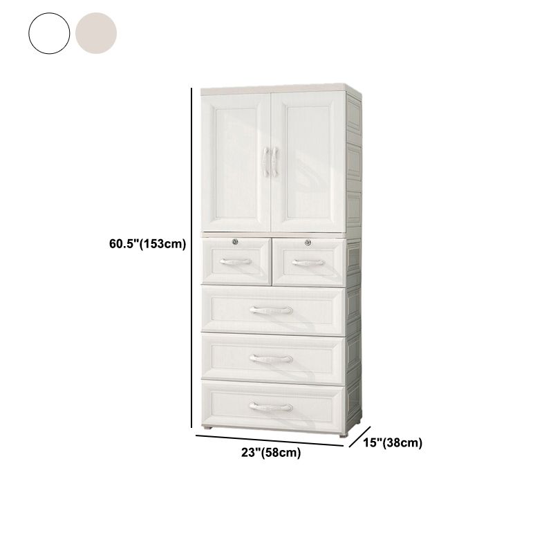 Bedroom Hinged Door Storage Cabinet Contemporary Plastic Cabinet