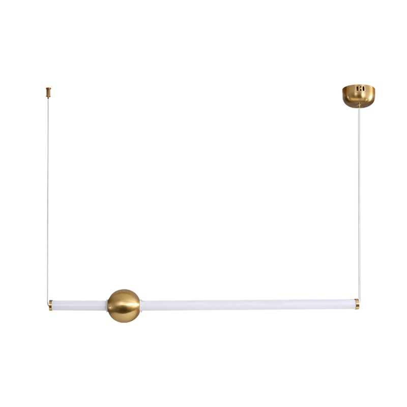 Linear LED Chandelier in Contemporary Simplicity Metal Pendant Light for Kitchen