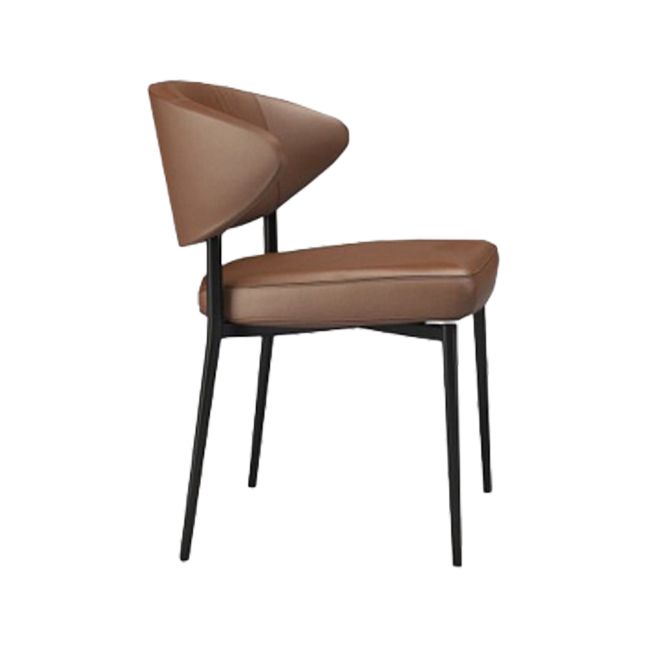 Modern Style Open Back Dining Side Chair Upholstered Side Armless Chairs