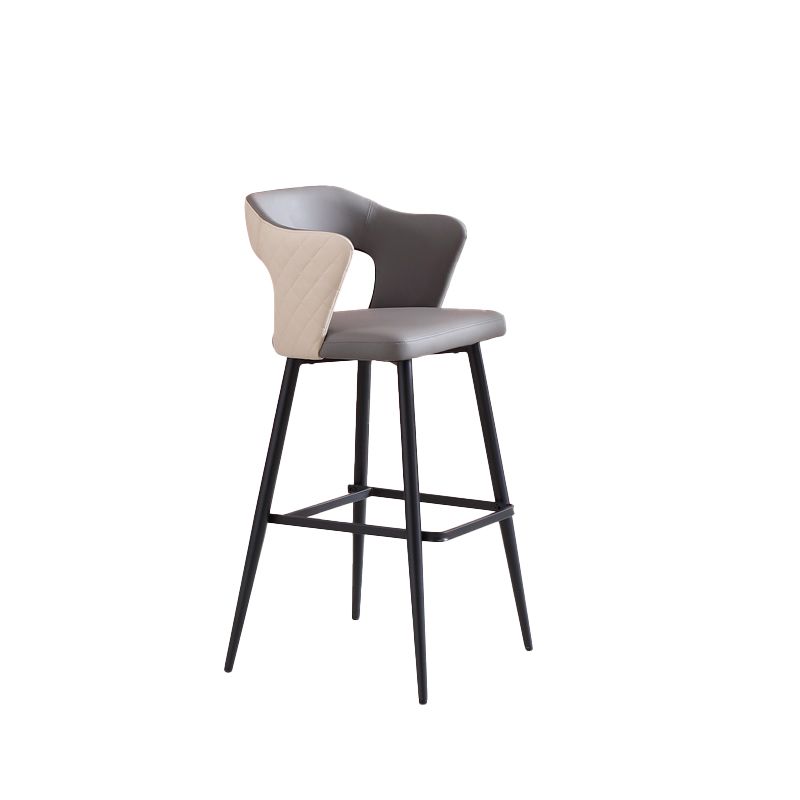 Modern Style Bar Stool Leather Counter Stool for Dining Room