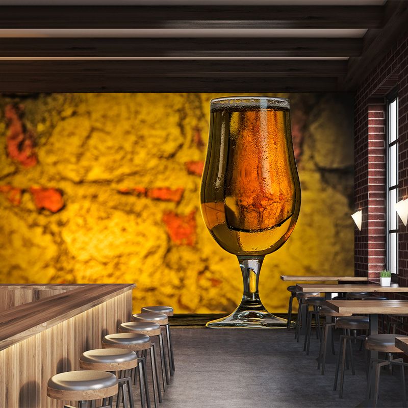 Contemporary Bar Mural Wallpaper for Commercial Use, Personalized Size Available