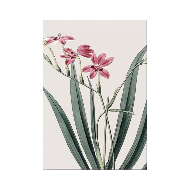 Flowers Canvas Wall Art Textured Surface Minimalistic Girls Living Room Painting