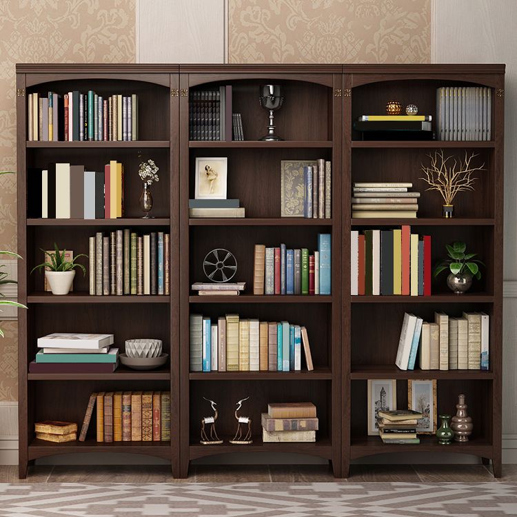 Contemporary Vertical Standard Bookcase Wooden Closed Back Bookcase