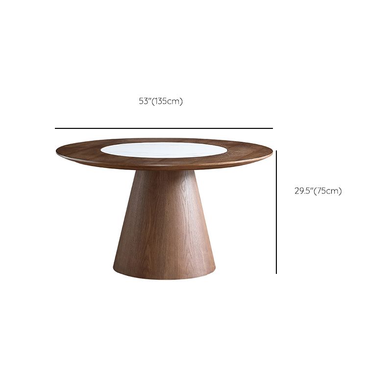 Solid Wood Dining Table Set 1/4/5/7 Pcs Round Dining Table and Armless Chairs