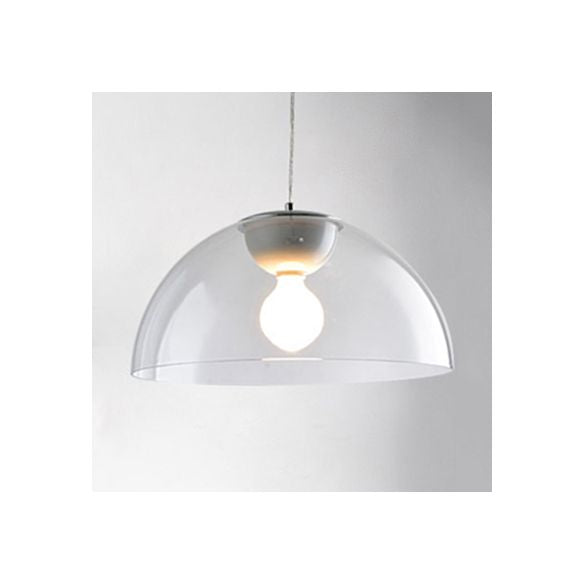 Nordic 1 Light Suspension Pendant with Acrylic Shade Red/Black/White Dome Ceiling Pendant Light