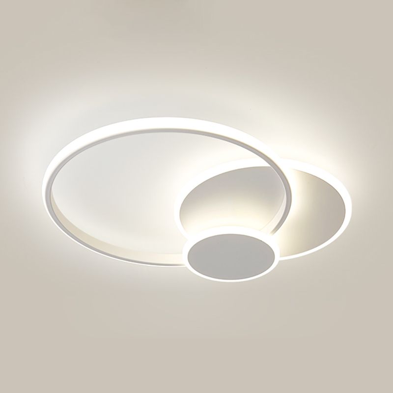 Anneau LED encastré lampe acrylique abat-jour plafonnier pour salon salle à manger