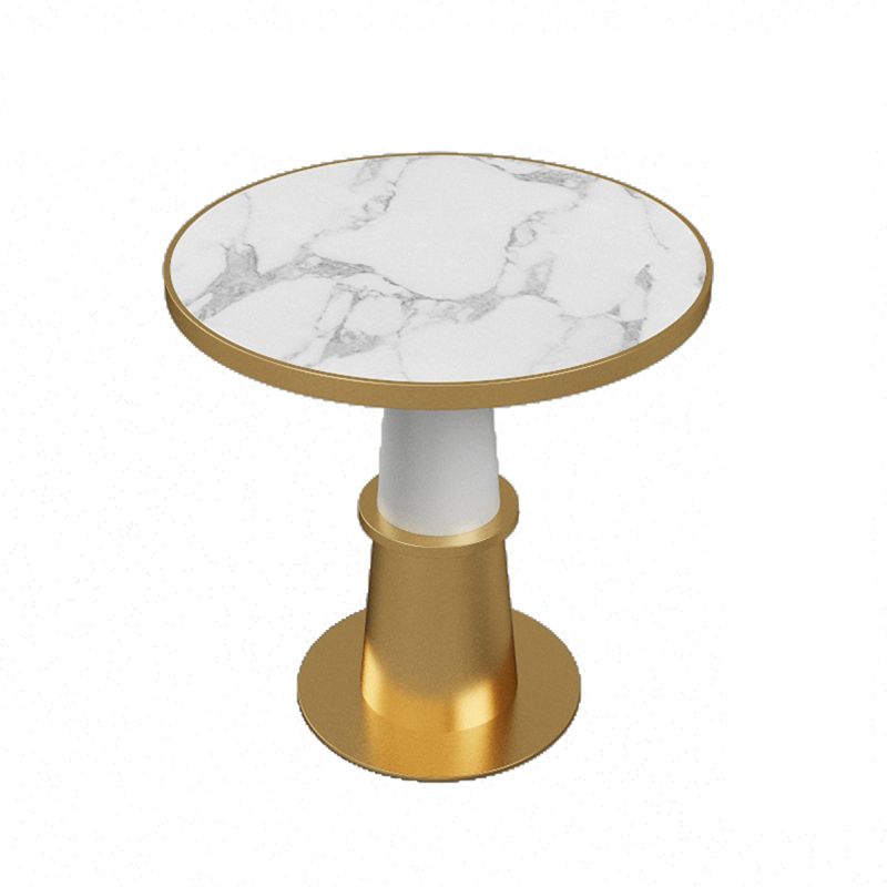 Modern Faux Marble Dining Set Round 1/5 Pieces Dining Set for Home Use