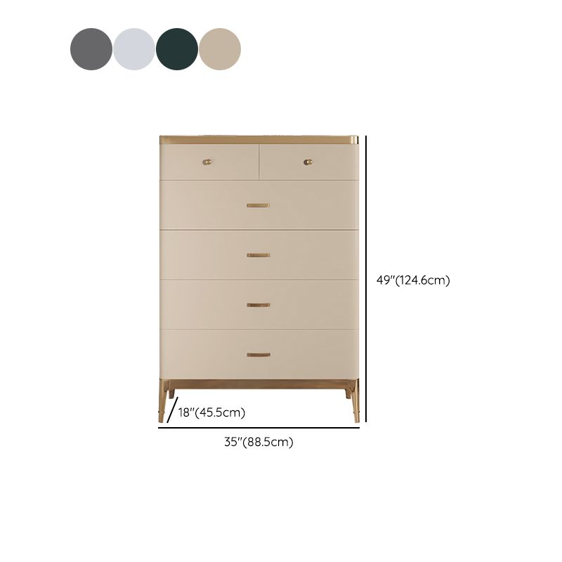 Glam Storage Chest Dresser Wooden Storage Chest with Drawers