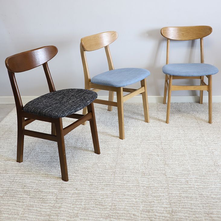 Contemporary Style Wood Side Dining Chairs Open Back Dining Armless Chairs