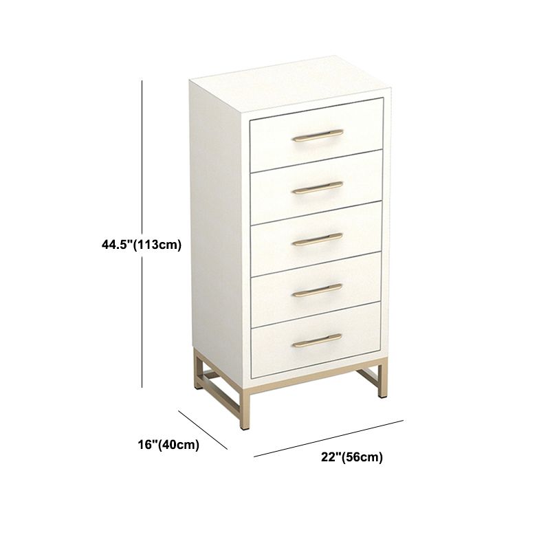 Glam Vertical Storage Chest Bedroom 16"W Wooden Chest with Drawers