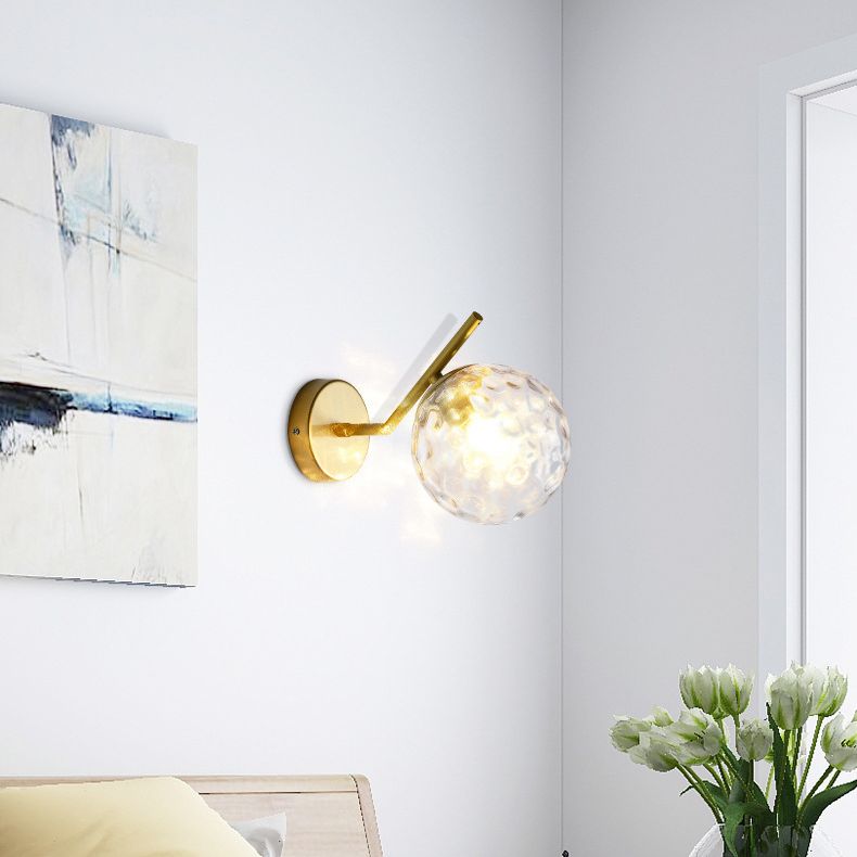 Sump a sfera leggera Sfonce lampada a fochea in metallo Sconcetto lampada per capezzale per letto