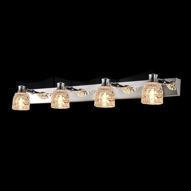 Multi Lights Geometric Vanity Wall Lights Modern Style Crystal Vanity Wall Sconce