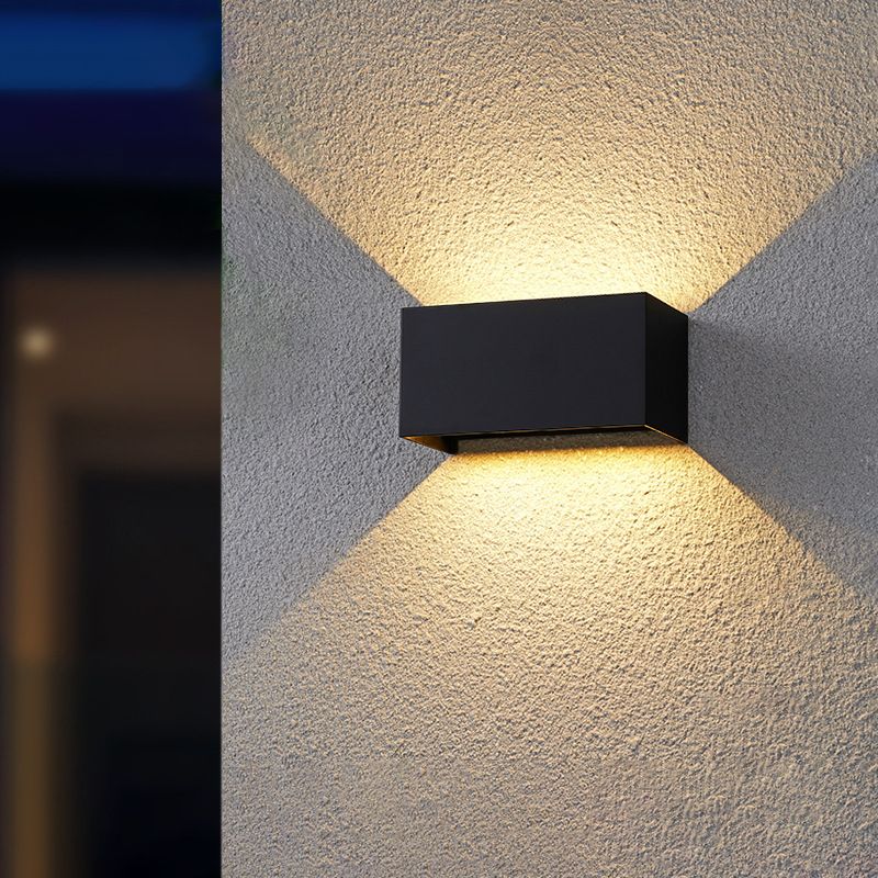 Lámpara montada en la pared rectangular Lámpara de montaje de pared de aluminio moderna para sala de estar