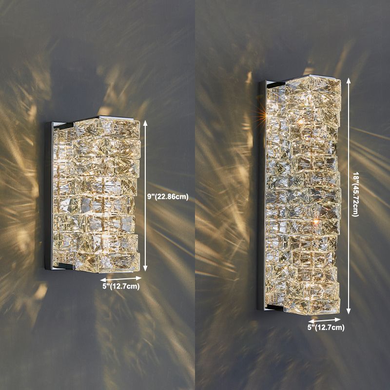 Lumière murale de style postmoderne Géométrique Géométrique de 5 "de large étendue avec cristal pour le salon
