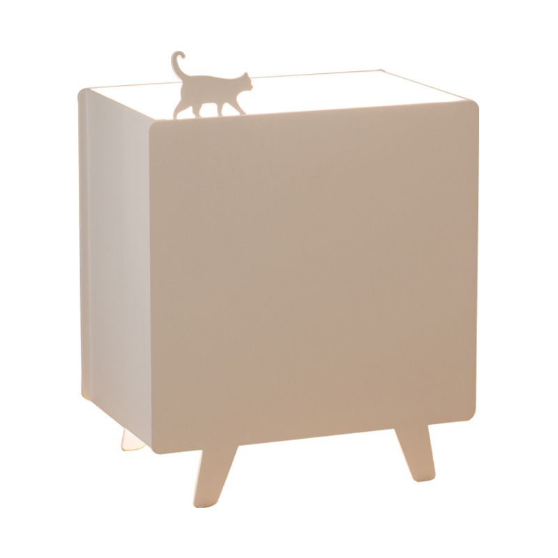 Luz de lectura metálica de lectura nórdica lámpara de mesa nocturna de 1 luces con talla de hierro