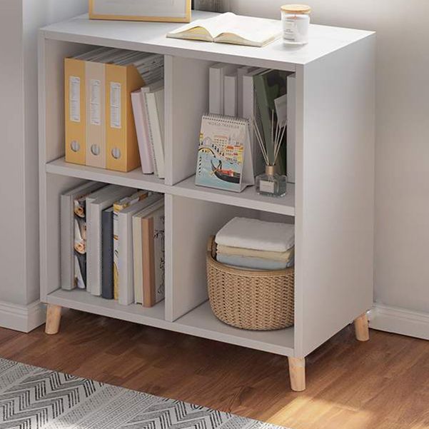 Modern Standard Wooden Bookcase Closed Back Bookshelf for Balcony and Living Room