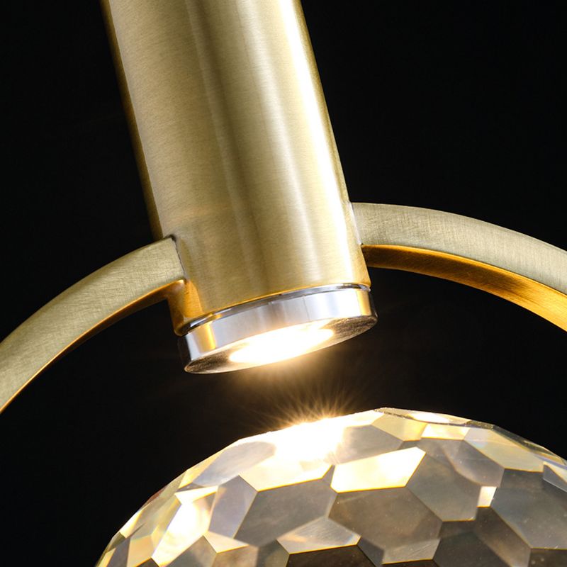 Moderne Kugel im Luxusstil Sphäre Anhänger Beleuchtungskörper Kristall 1 hängende Deckenlichter für Schlafzimmer