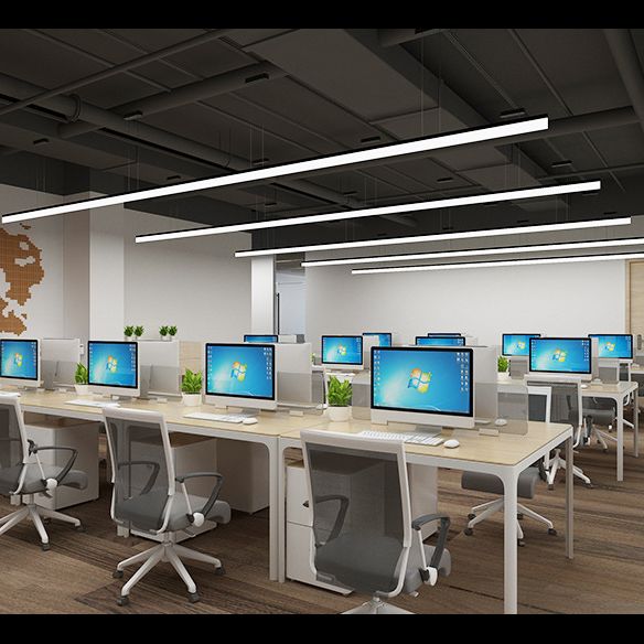 Linear Island Chandelier Lights Simplicity Acrylic Chandelier Lighting Fixtures for Office