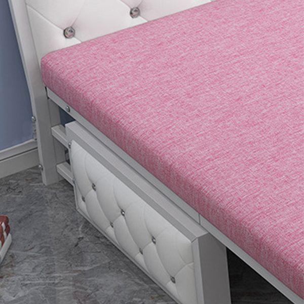 Linen Sleeper Sofa 33.46" Wide Armless Sofa Bed with Upholstered