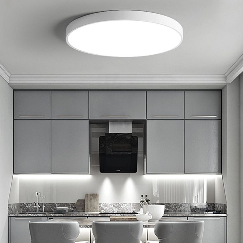 Modern Style Simple Flush Mount Ceiling Light with Acrylic Shade for Bedroom