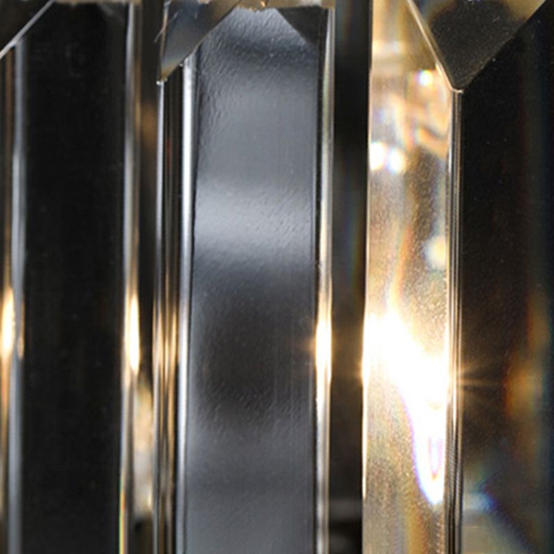 Illuminazione a sospensione di tonalità cilindrica Lampada sospesa in cristallo moderno